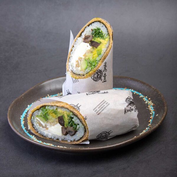 Handroll Zucchini Crispy   champiñón salteado (Opción Veggie & Vegan)