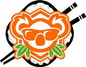 Logo koala sushi negro iso